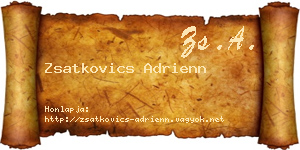 Zsatkovics Adrienn névjegykártya